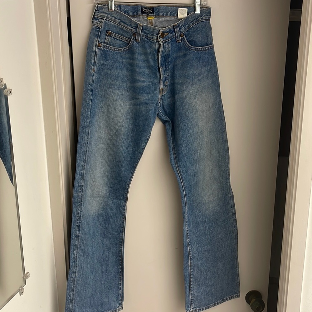 Vintage men’s 1990s Earl bootcut denim jean light wash 31/32